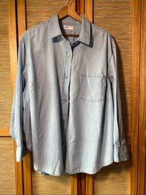 Sonoma Blue Chambray Shirt 100% Cotton Sz 2X EUC